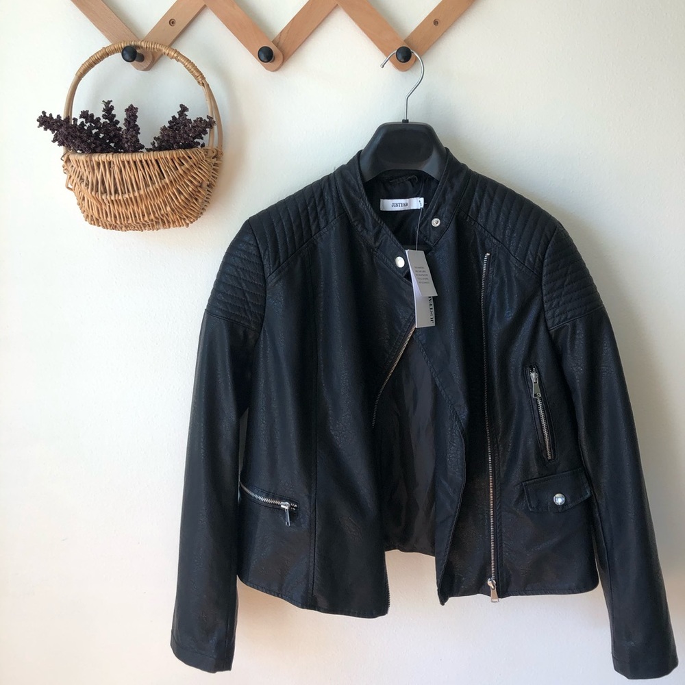NWT JustFab Leather Jacket